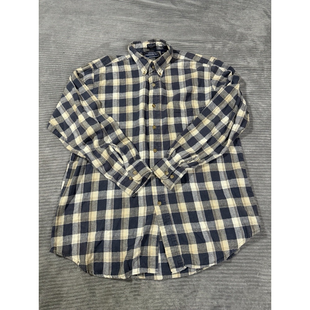 Susquehanna Trail Outfitters Men's Shirt Green Plaid Button Down Flannel Size L
